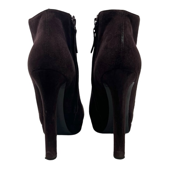 Alexander McQueen Deep Purple Suede High Heel Platform Ankle Booties Women 38 - Picture 7 of 16